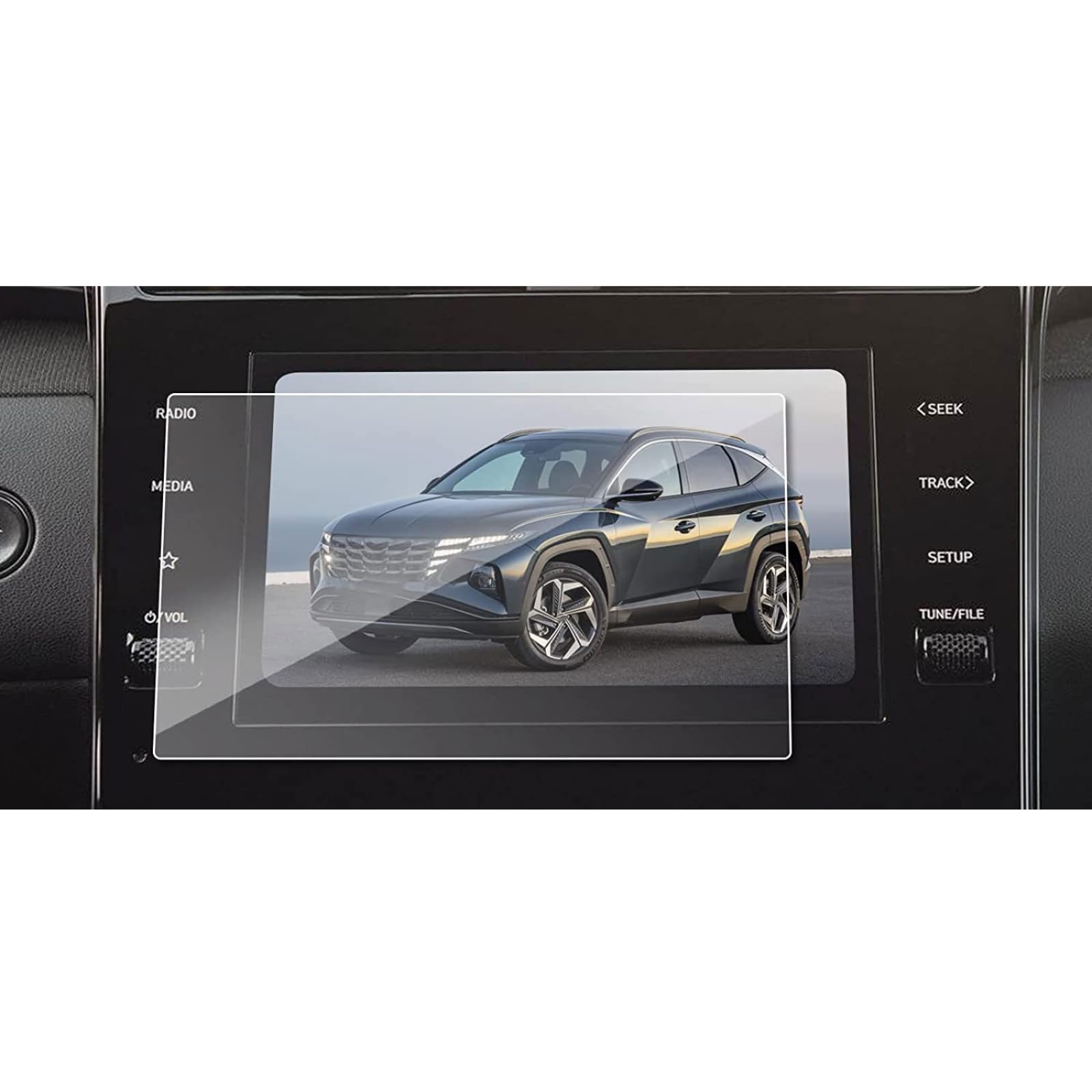 Nawigacja samochodowa Szkło hartowane Ekran LCD Folia ochronna Naklejka Osłona Dla Hyundai, dla Tucson NX4 2022 2023