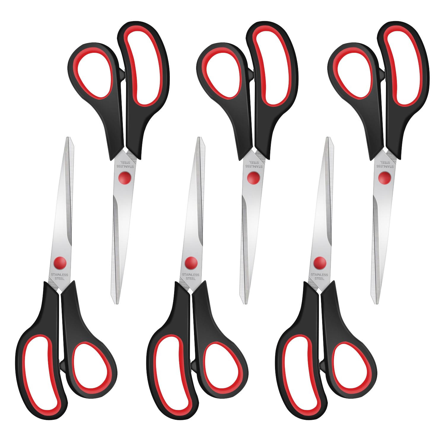 6 Pack Colorful Craft Scissors - Sharp & Durable -9