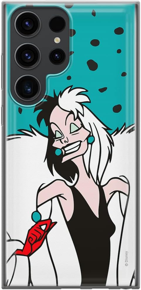 ERT GROUP Mobile Phone case for Samsung S23 Ultra Original and Officially Licensed Disney Pattern Disney Villains 001 optimally adapted to The Shape of The Mobile Phone, Partially Transparent