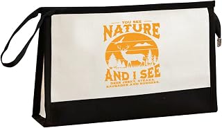 You See Nature I See A Deer Jerky, Steaks, Sausages And Burgers Toiletry Travel Bag For Car