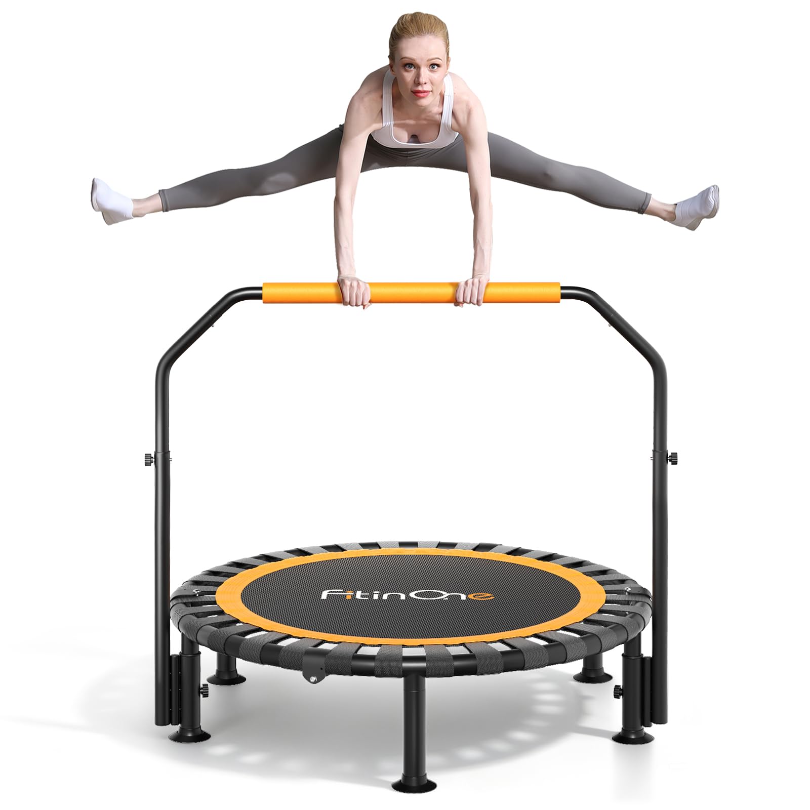 View 1 of [SOLD FOR PARTS] FitinOne 48-inch Foldable Mini Trampoline with Adjustable Handle