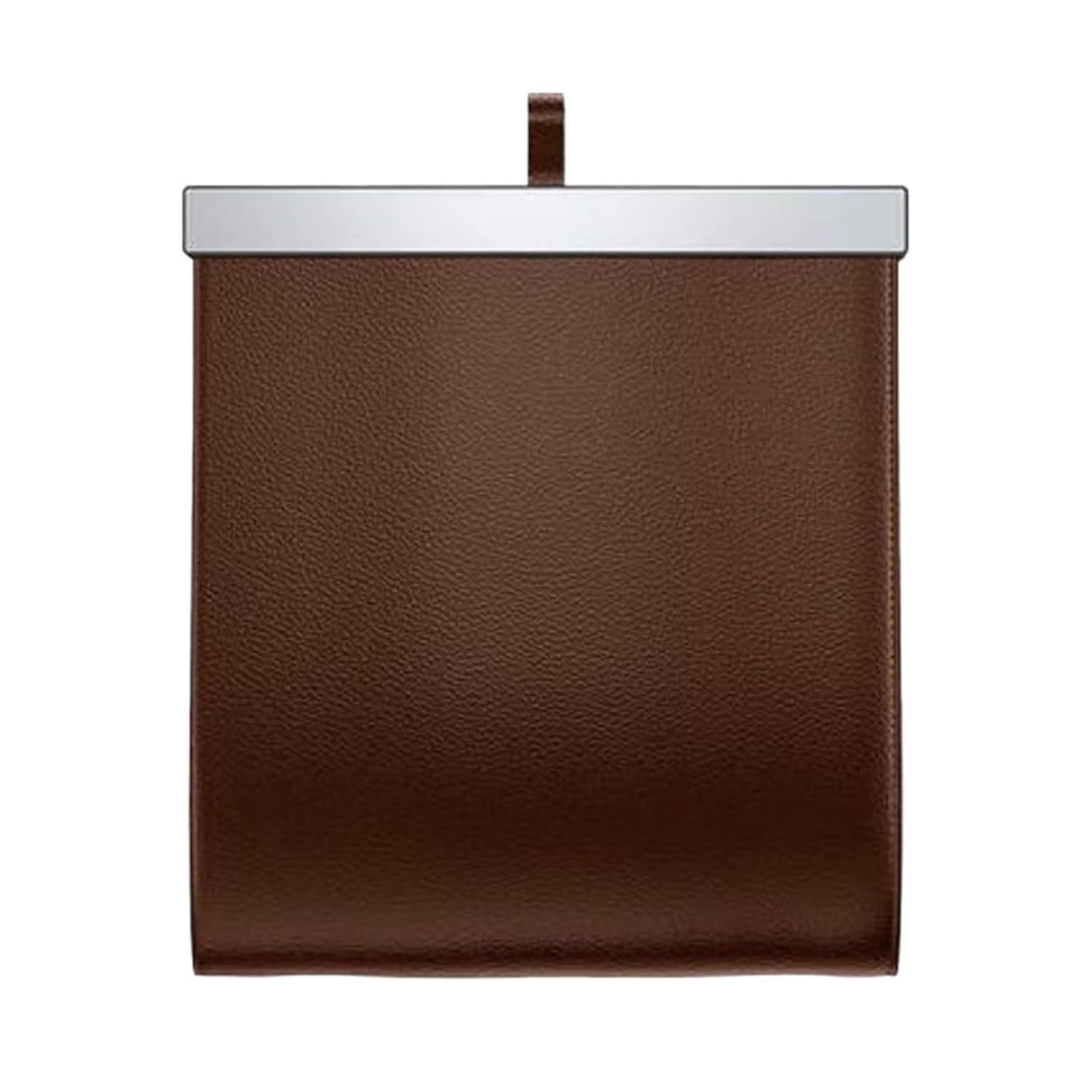 Car Trash Bin Car Garbage BagMagnetic Car Garbage Bag Trash Can Rear Fit for Seat Hanging Leather Storage Tray Durable (Color : Black) (Brown)