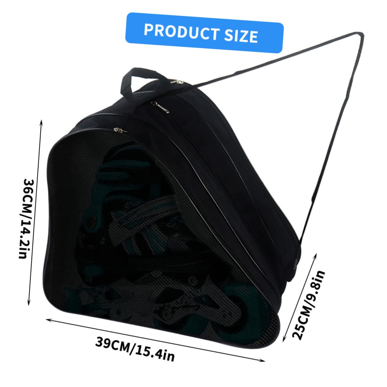 ifundom Portable Skates Bag Roller Skates Holder Skates Shoe Case and Comfortable Materials for Long Use