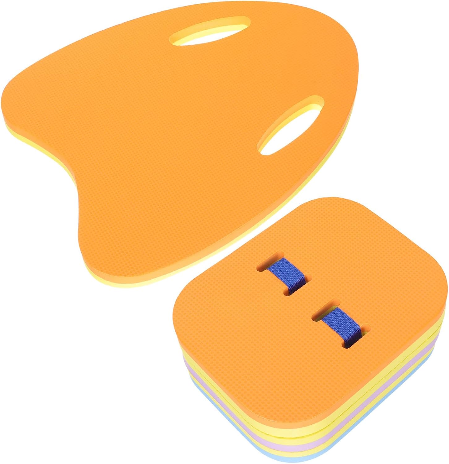 Swim Back Float Board and Kickboard Set Portable Orange Swim Trainer for Beginners 2pcs Floating Aid for Water Safety and Practice