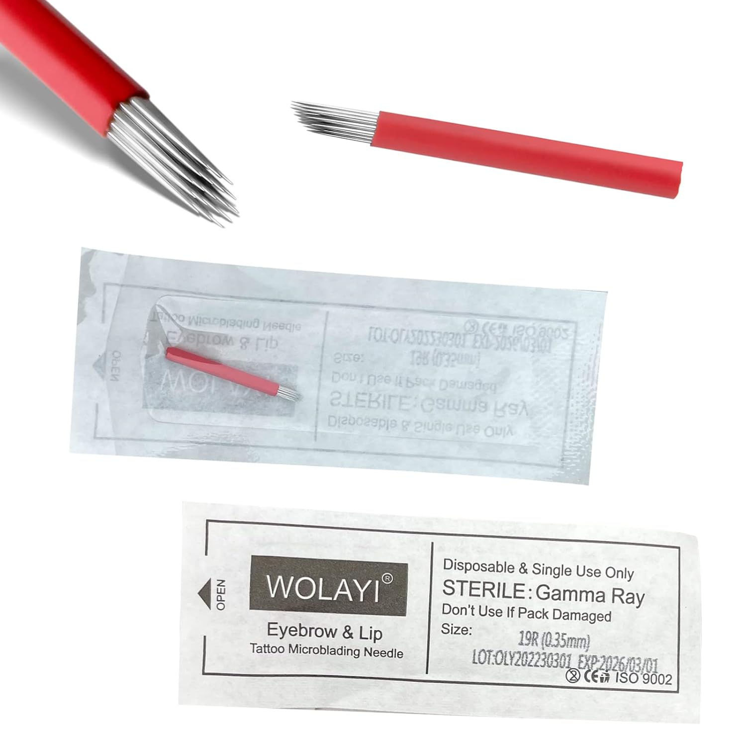 WOLAYI Bevel 19Round Shading Microblading Needles with