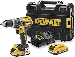 Dewalt Kit Furadeira e Parafusadeira, com Impacto, 1/2 Pol a Bateria 20V Íon de Litio, Brushless, Modelo ‎DCD796D2, Carregador Bivolt