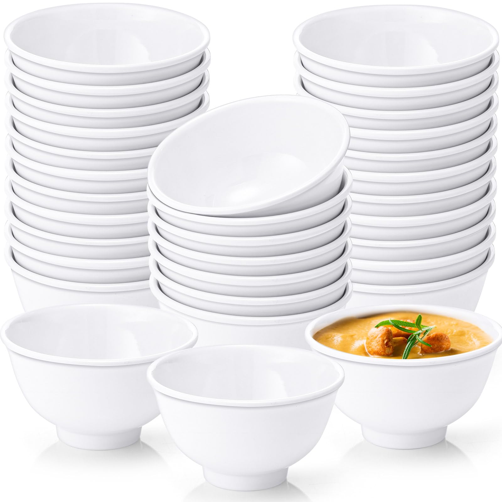 Amazon.com: Tioncy 36 Pcs Bowls Set Unbreakable Dessert Soup Salad