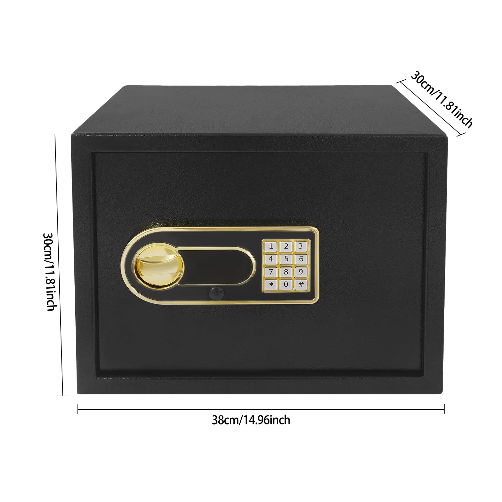 Caja fuerte digital de alta seguridad de 30 L, con código digital y protección contra incendios, para casa, oficina y objetos de valor, pared y montaje independiente, documentos y joyas