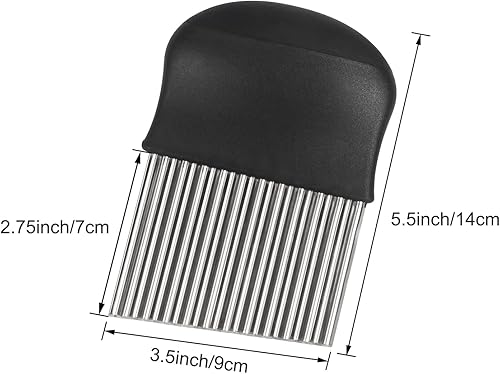 Miniatura 2 de Cortador de arrugas para cortar patatas de acero inoxidable, resistente ondulado y arrugado, herramientas de corte para zanahorias y verduras