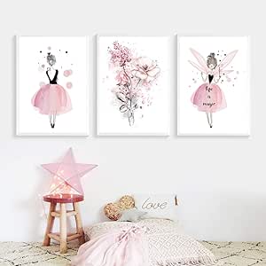 Lot De 3 Affiches Murales Sans Cae Avec Silhouette Sportive De Fille, Décoration Pour Chambre D
