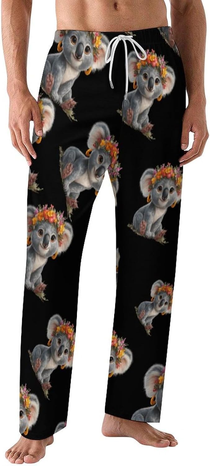 Cute Animal Koala Lounge Pajama Pants for Men Print Loungewear Bottoms Sleepwear Pj Sleep Pant 5X-Large