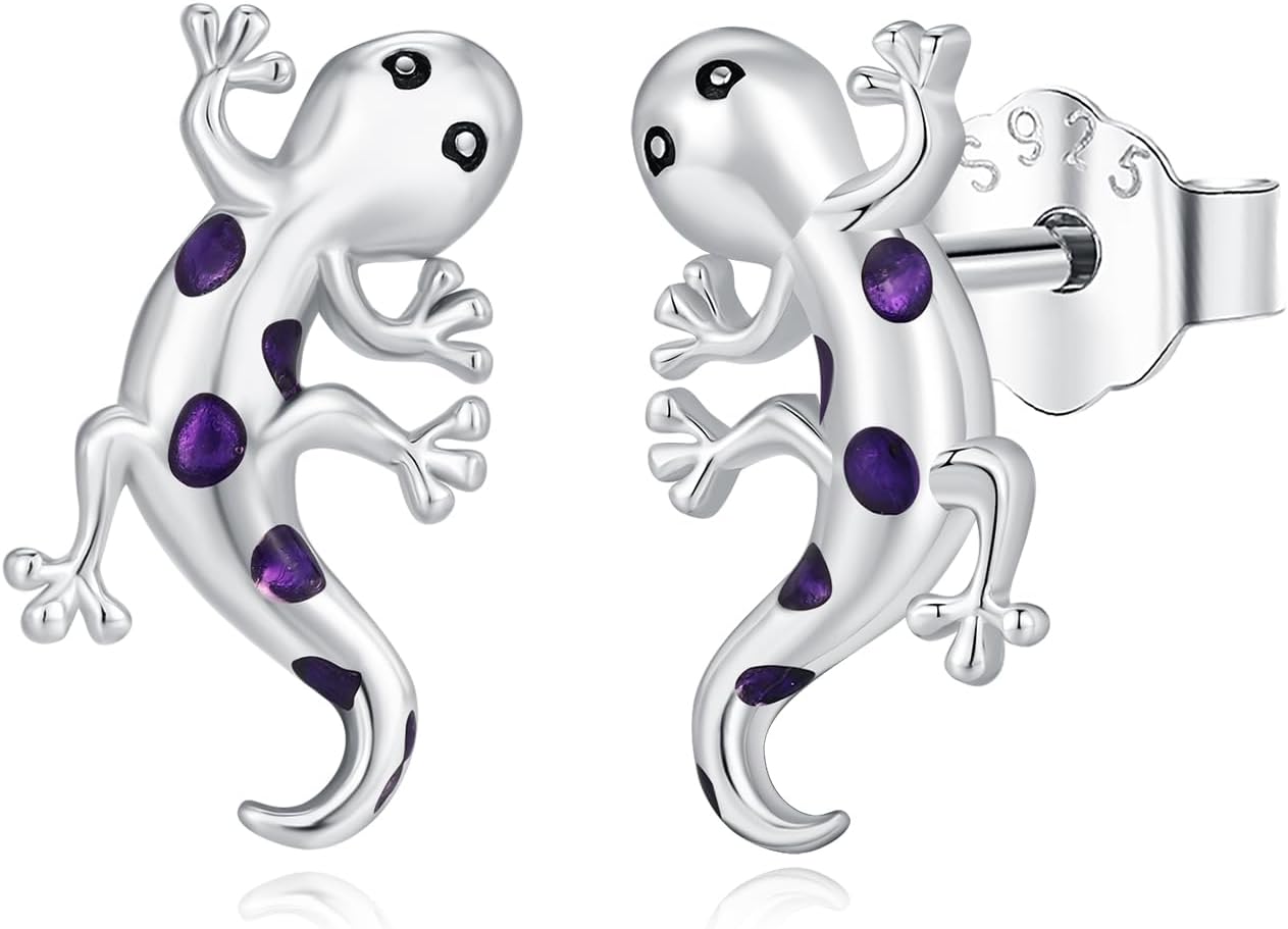 Animal Stud Earrings Sterling Silver Snake/Swan/Octopus/Rabbit/Whale/Dragonfly/Goat/Fox/Antler Deer Studs Earrings Jewelry Gifts for Women Hypoallergenic Mother's Day