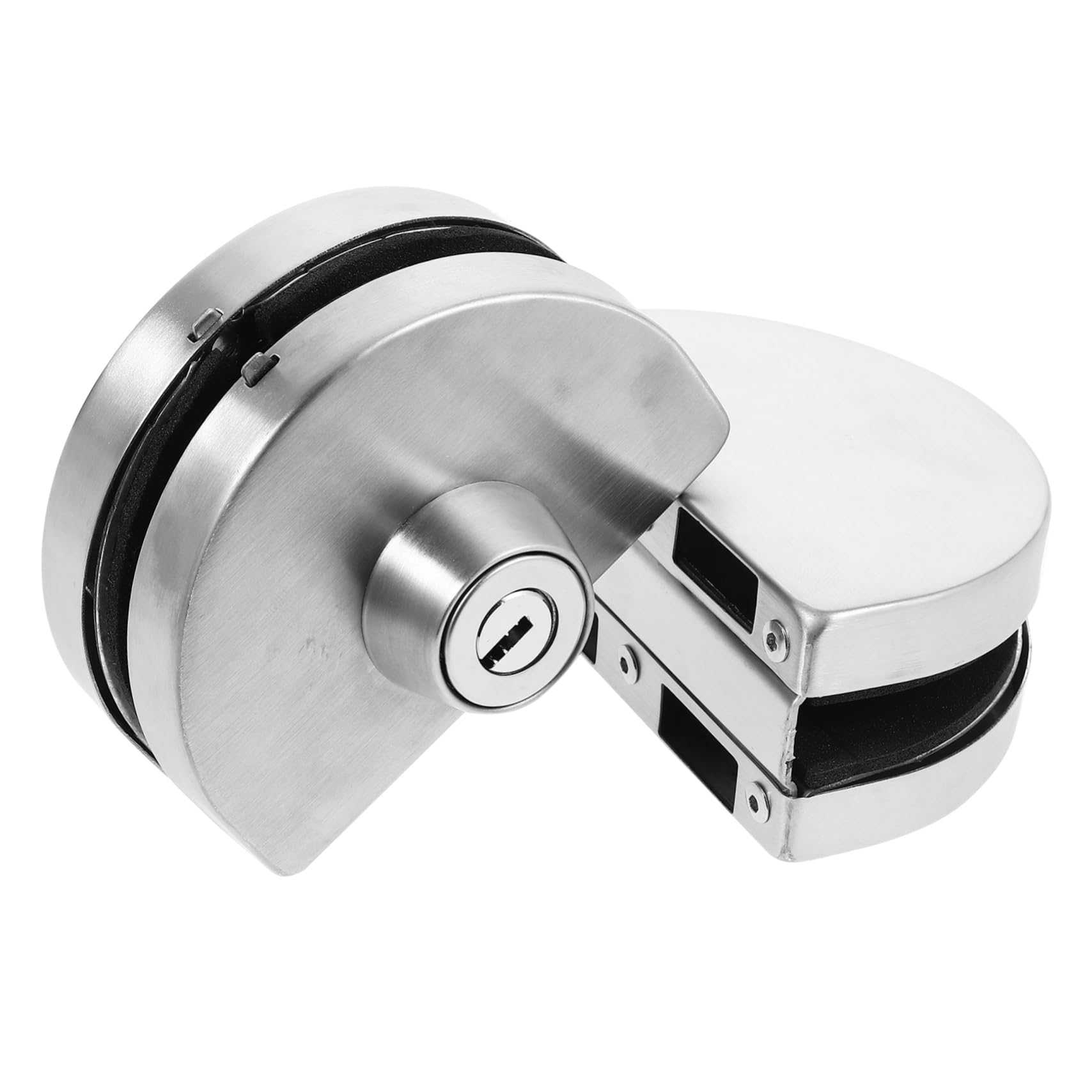 1 Set Serratura Scorrevole Inossidabile con Maniglia e Chiave per Porte Completo per Ufficio e Design per Installazione Facile