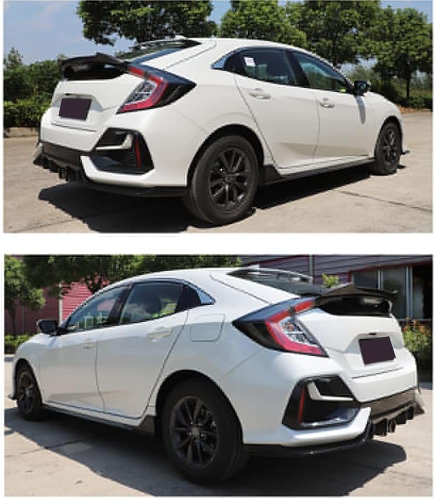 Civic Real Carbon Fiber Trunk Duckbill Spoiler Wing Fit for Honda Civic 2016-2021 Hatchback 10th gen 5Dr Type-R EX EX-L LX Sport Touring Accessories
