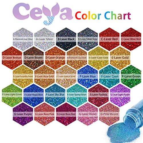 Ceya 3.5oz/ 100g Holographic Ultra Fine Glitter Powder Laser Black Glitter 1/128” 0.008” 0.2mm for Slime Epoxy Resin Craft Tumbler Jewelry Nail Art Festival Makeup Scrapbook Painting Wedding Cards - Thumbnail 3
