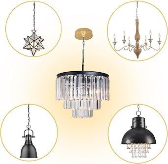 ECUDIS Pendant Light Canopy Kit, 4.7'' Ceiling Light Fixture Cover Plate