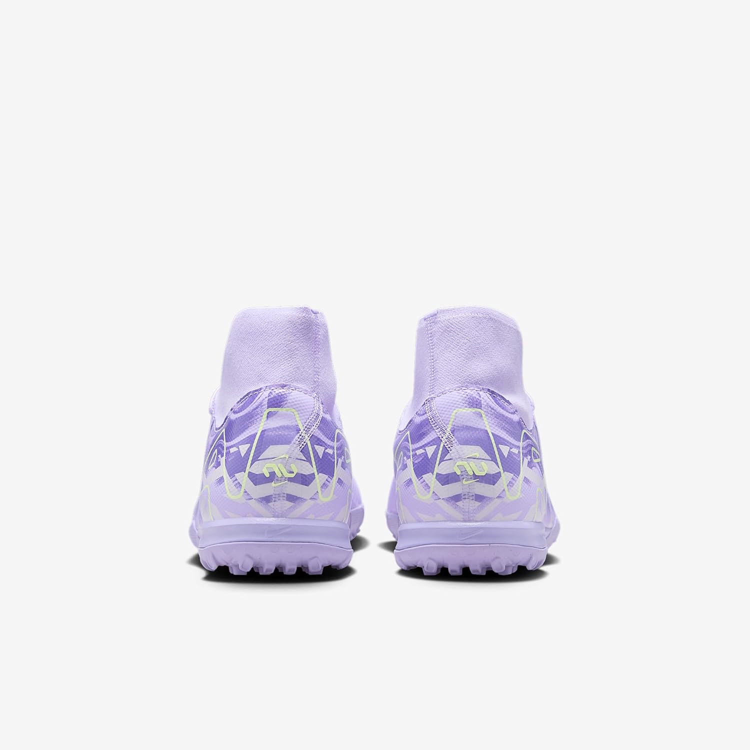 Nike United Mercurial Superfly 10 Academy TF High-Top Soccer Shoes (HF1602-500, Purple Agate/Barely Volt) Size 10