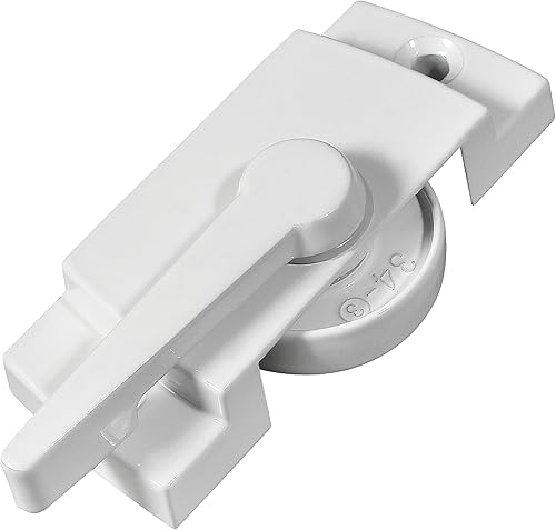 Miniatura 3 de Paquete de 4 cerraduras y guardianes para ventana, 2 pulgadas, centro de orificio central, bloqueo de marco de ventana deslizante para ventanas