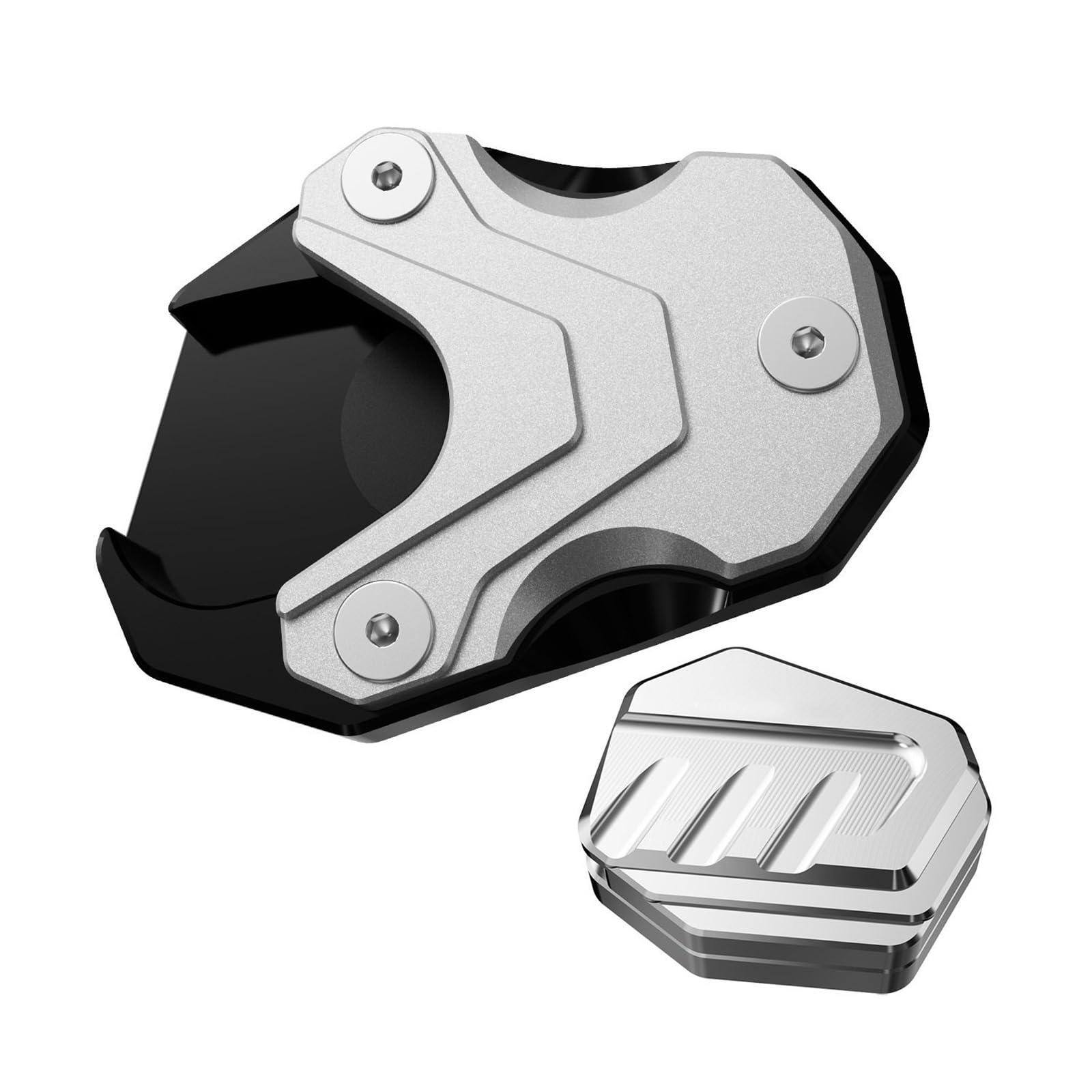 Ktdcxum Combo Silver For Honda Goldwing 1800 Gl1800 Gl 2018-2025 Motorcycle Accessories Kickstand Pad Extension And Auxiliary Bracket(Combo Silver)