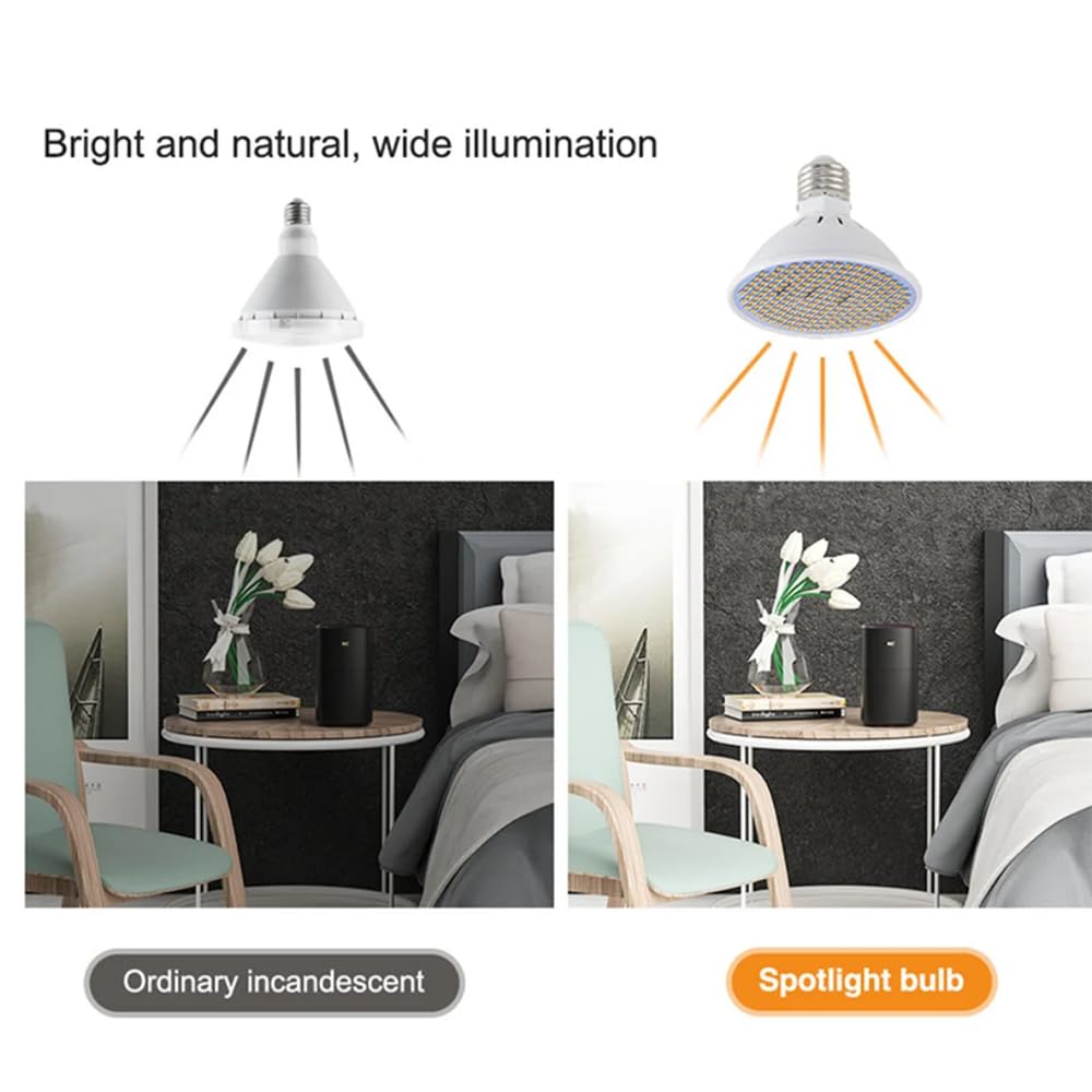 6 Bombillas LED E27 de 110 V y 220 V, Bombillas de bajo Consumo para iluminación del hogar y la Sala de Estar, Blanco frío, 300 LED.