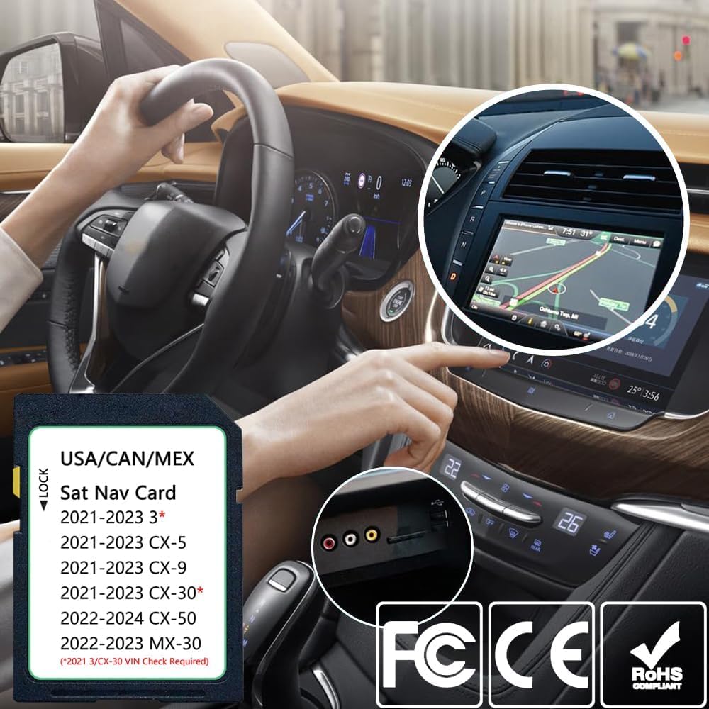 2025 Upgraded Navigation SD Card Map USA/CAN/MEX Cx5/Cx9/Cx50/Cx30 2021/22/23 Mx30 2022/23