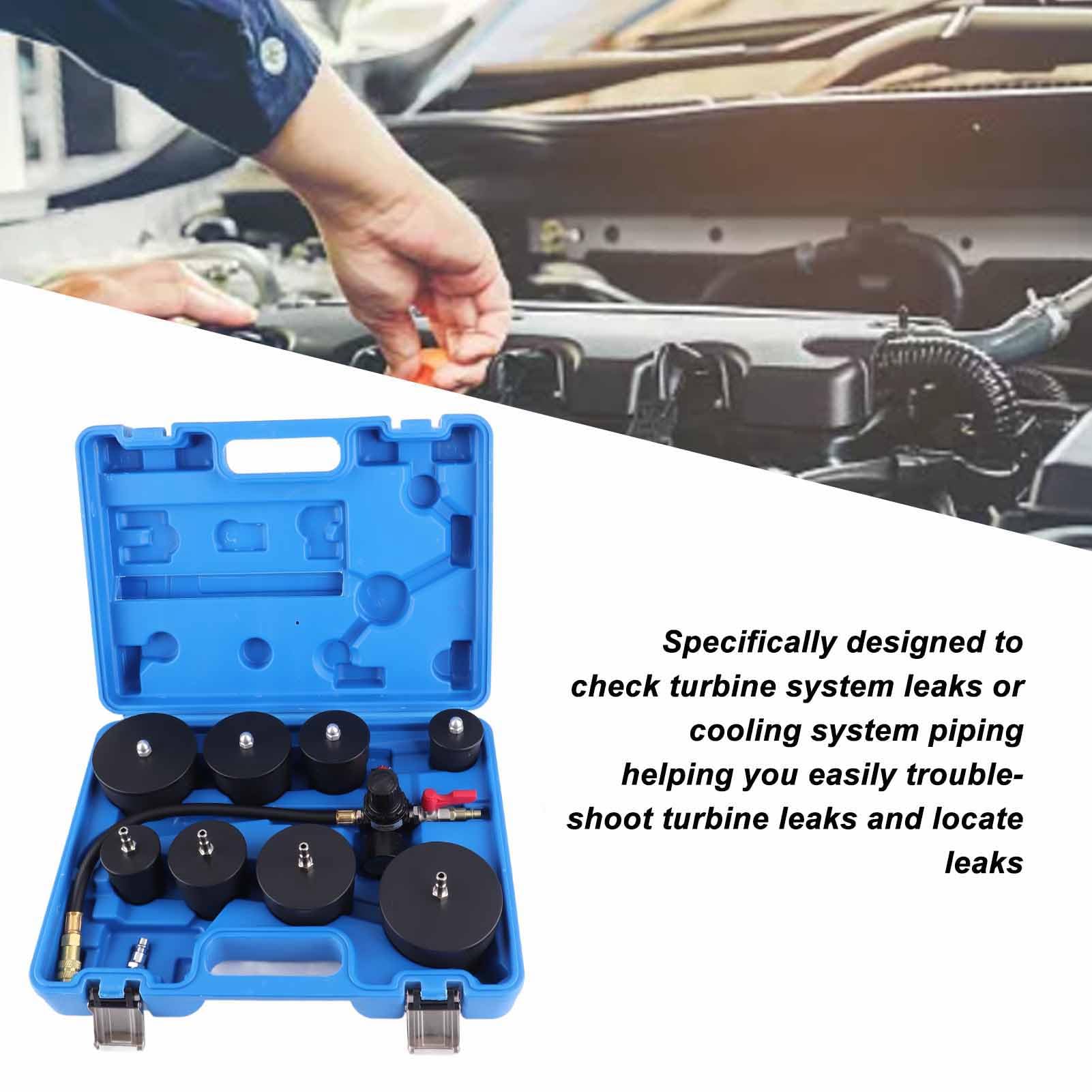 Tester di Perdite, 9 Pezzi Tester di Perdite del Turbo Turbocompressore Kit di Test di Perdite di Aumento della Pressione Dell'aria con Tester del Manometro