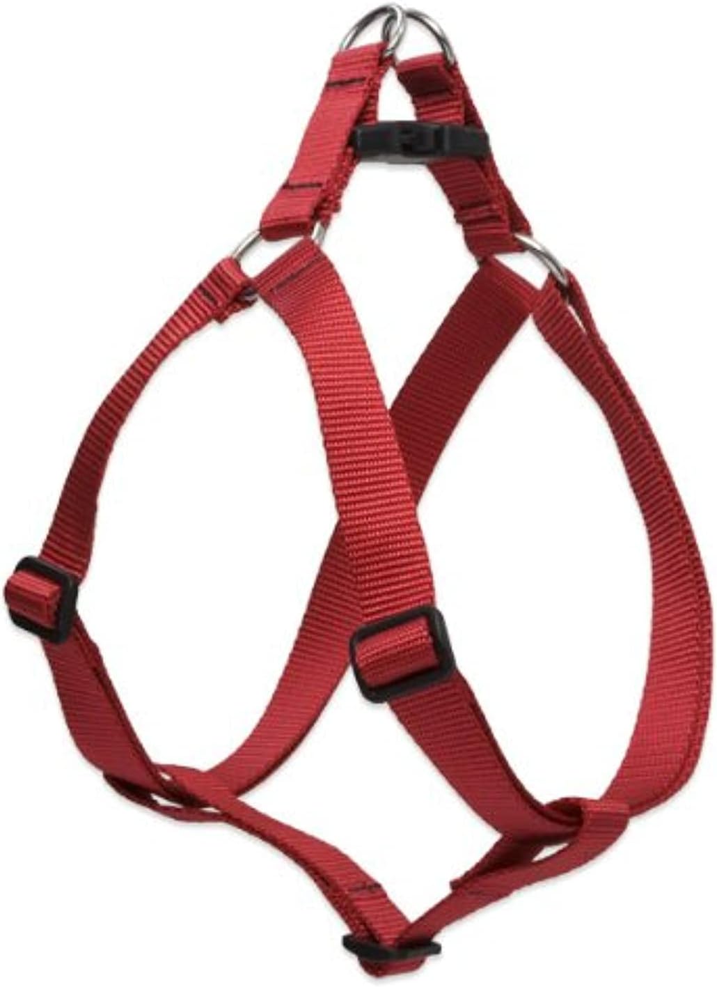 LupinePet Basics 1" Red 19-28" Step In Harness for Medium Dogs