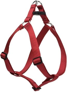LupinePet Basics 3/4" Red 20-30" Step In Harness for Medium Dogs