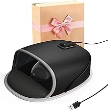 USB Heated Mouse Pad, Waterproof Leather Surface, 3 Levels Temperature Adjustment & Time Off Timer, Heating Mouse Pad, Plush Fabric, Office, Home Working, Games, Warm Hand Warmer, Constant