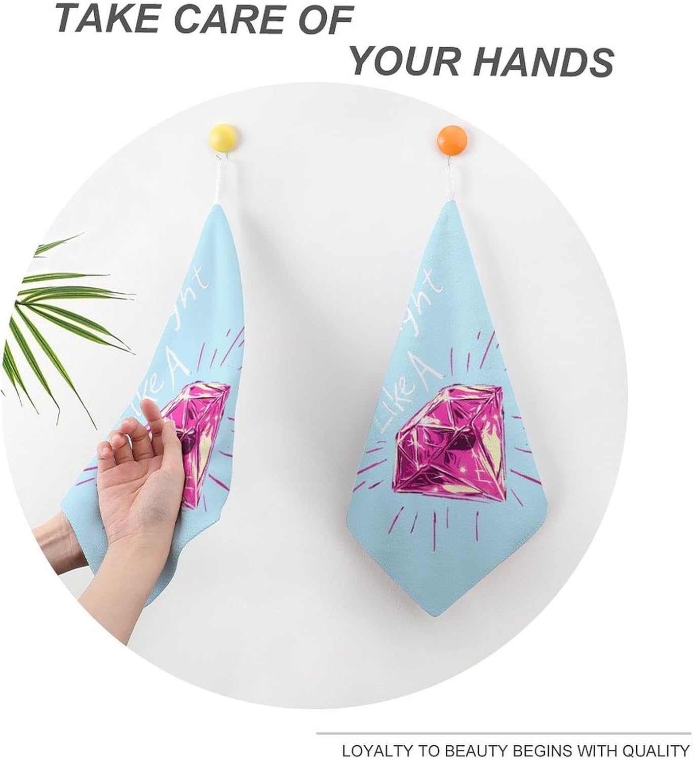 Shine Bright Like A Diamond Towel Hand Towels Decorative Towel for Bathroom Kitchen Shower Gym 4PCS