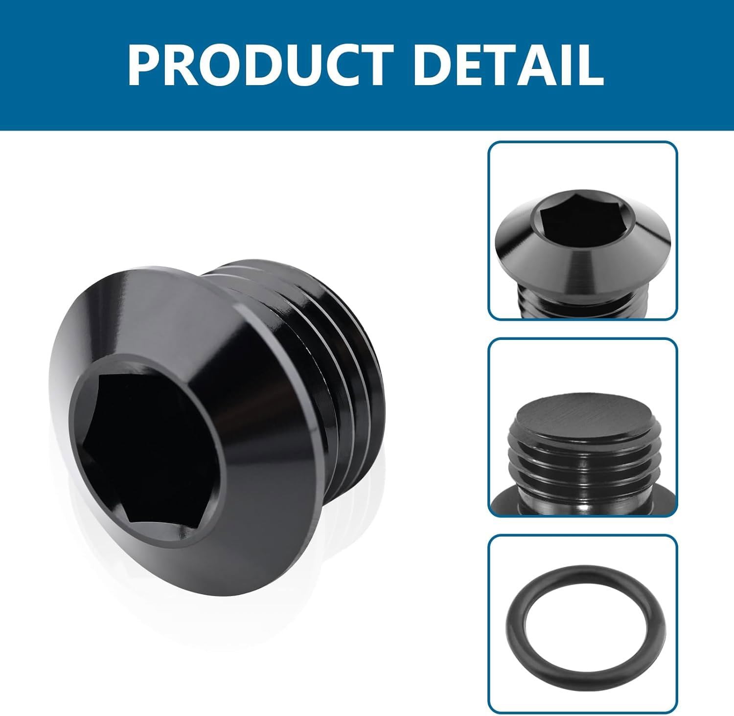 Aluminum 1/16 NPT Male Thread Allen Head Socket Pipe Plug Hex Aluminum 1/16 NPT Male Thread Allen Head Socket Pipe Plug Hex