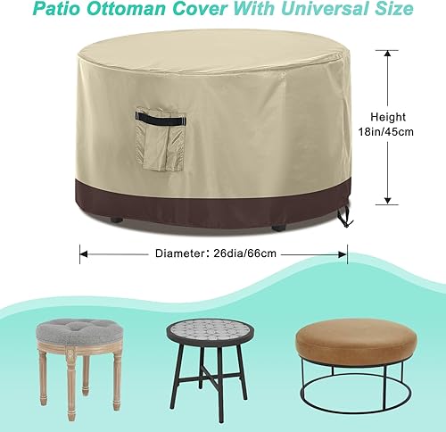 Miniatura 2 de ABCCANOPY Funda otomana tapizada para silla, cubierta universal para muebles, funda para silla, cubierta común para interiores y exteriores,