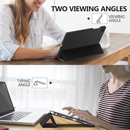 Miniatura 5 de MoKo Case for Galaxy Tab A9+/A9 Plus 11 inch 2023, Slim Stand Protective Smart Cover with Hard PC Translucent Back Shell for Tab A9 Plus Tablet Negro