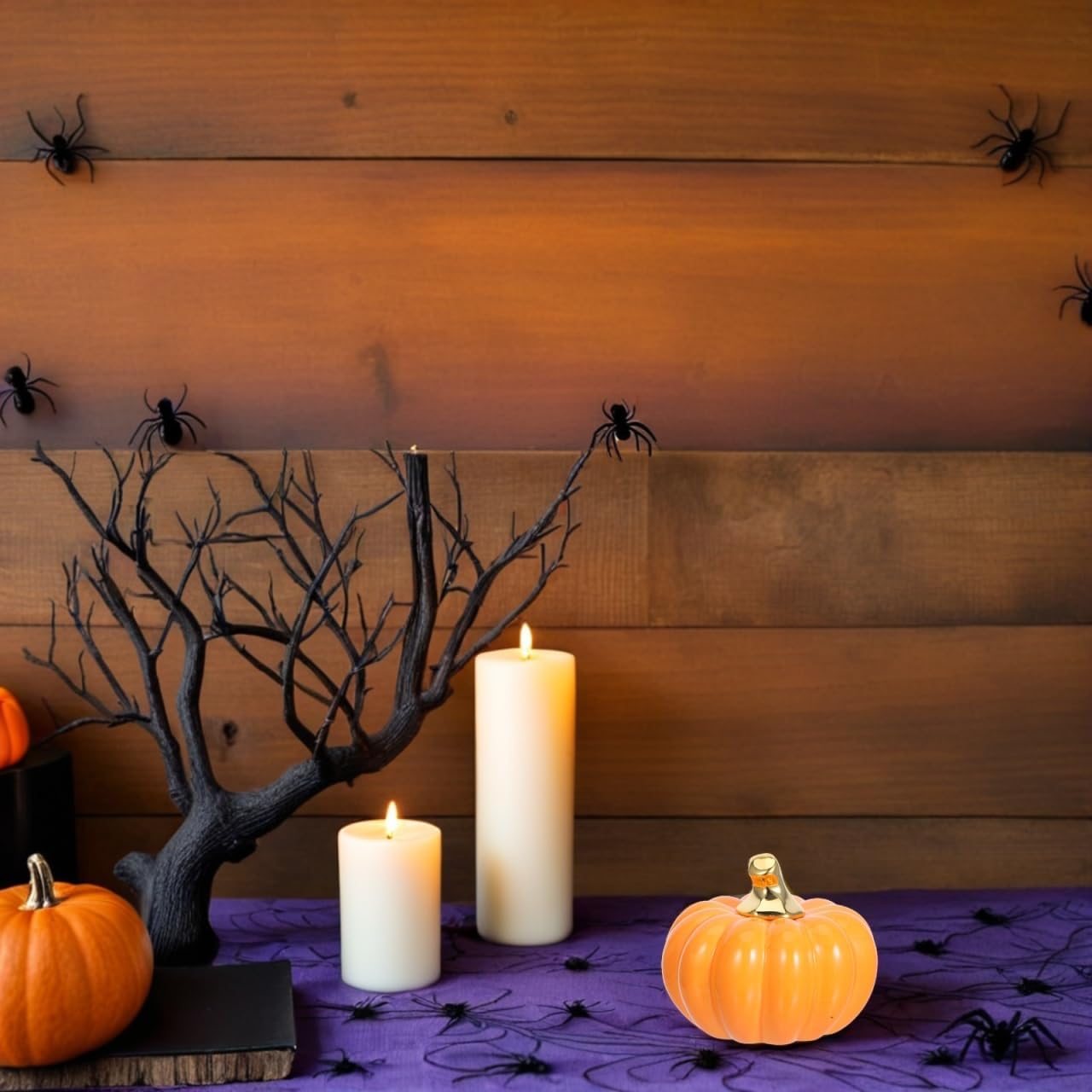 Ceramic Pumpkin Decorations for Home, Fake Pumpkins for Home Table Wedding DIY Fall Halloween Thanksgiving Decor