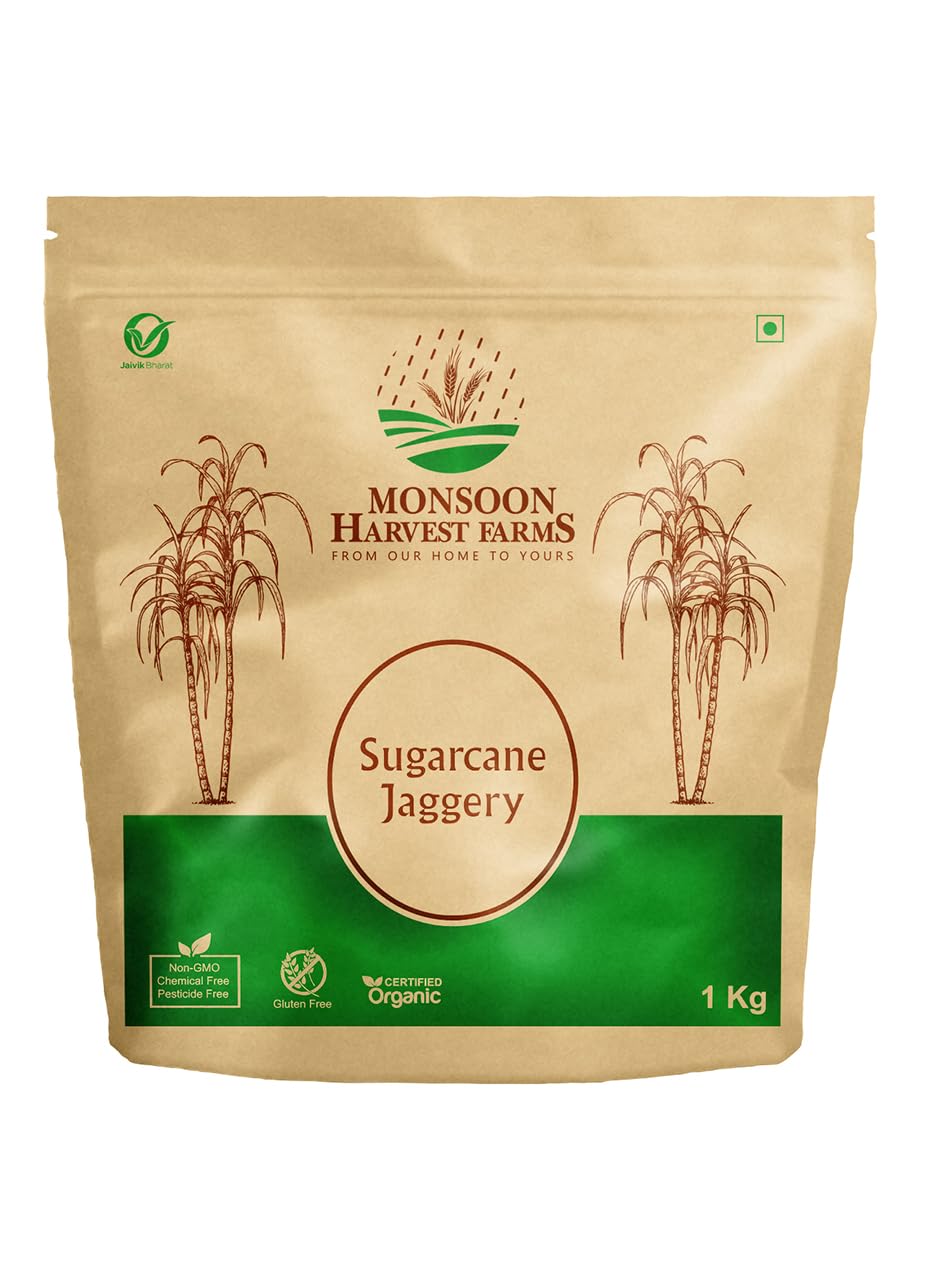 MONSOON HARVEST FARMS | Organic Sugarcane Jaggery/Gur | Direct From Farmer | Certified Organic | Pure & Natural | Healthy Sugar Substitute | Chemical Free | (B0D7VXBSQ4) Amazon Price History, Amazon Price Tracker
