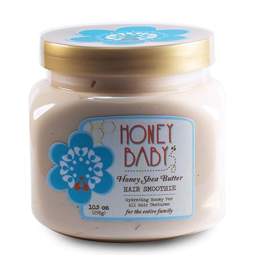 Honey Baby Honey Shea Butter Hair Smoothie Styling Cream for Curly Coily Textured and Wavy Hair Sulfato y sin parabenos