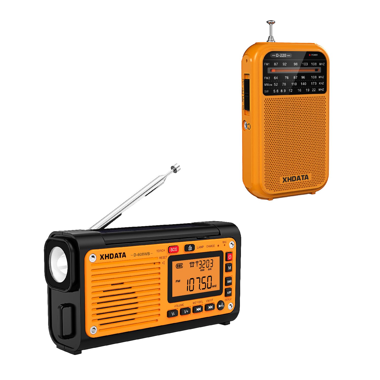 Amazon.com: XHDATA D608WB FM/AM/SW/NOAA Emergency Radio and XHDATA