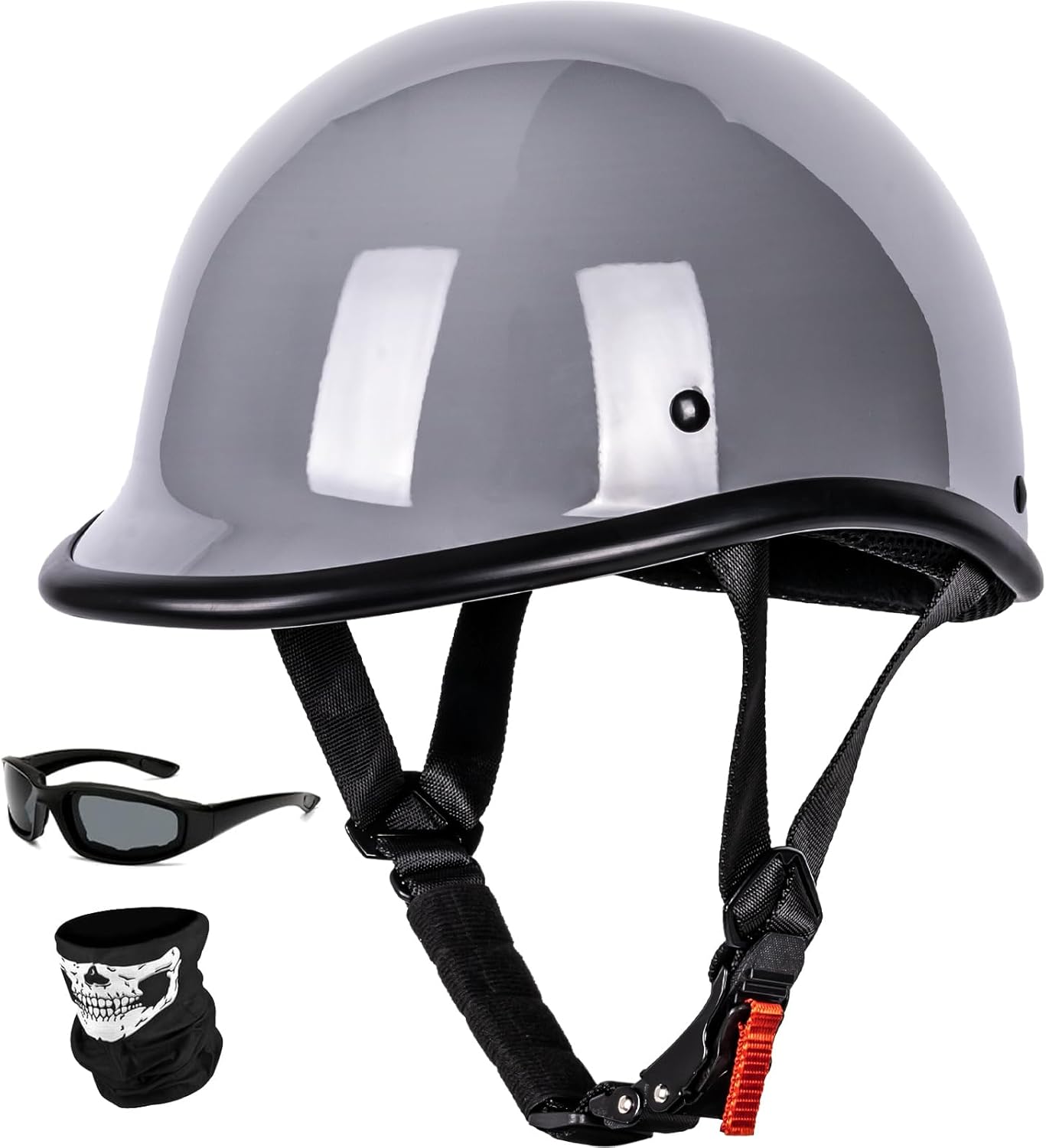 Vintage Motorcycle Half Helmet – Lightweight Low Profile Open-Face Half-Face Helmet – DOT Approved