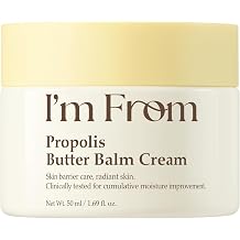 Im From Propolis Butter Balm Cream, Deep Moisturizing Barrier Repair Cream with Propolis & Honey Extract, Rich Butter Balm Texture for Dry & Sensitive Skin, Korean Skincare, 1.69 fl. oz