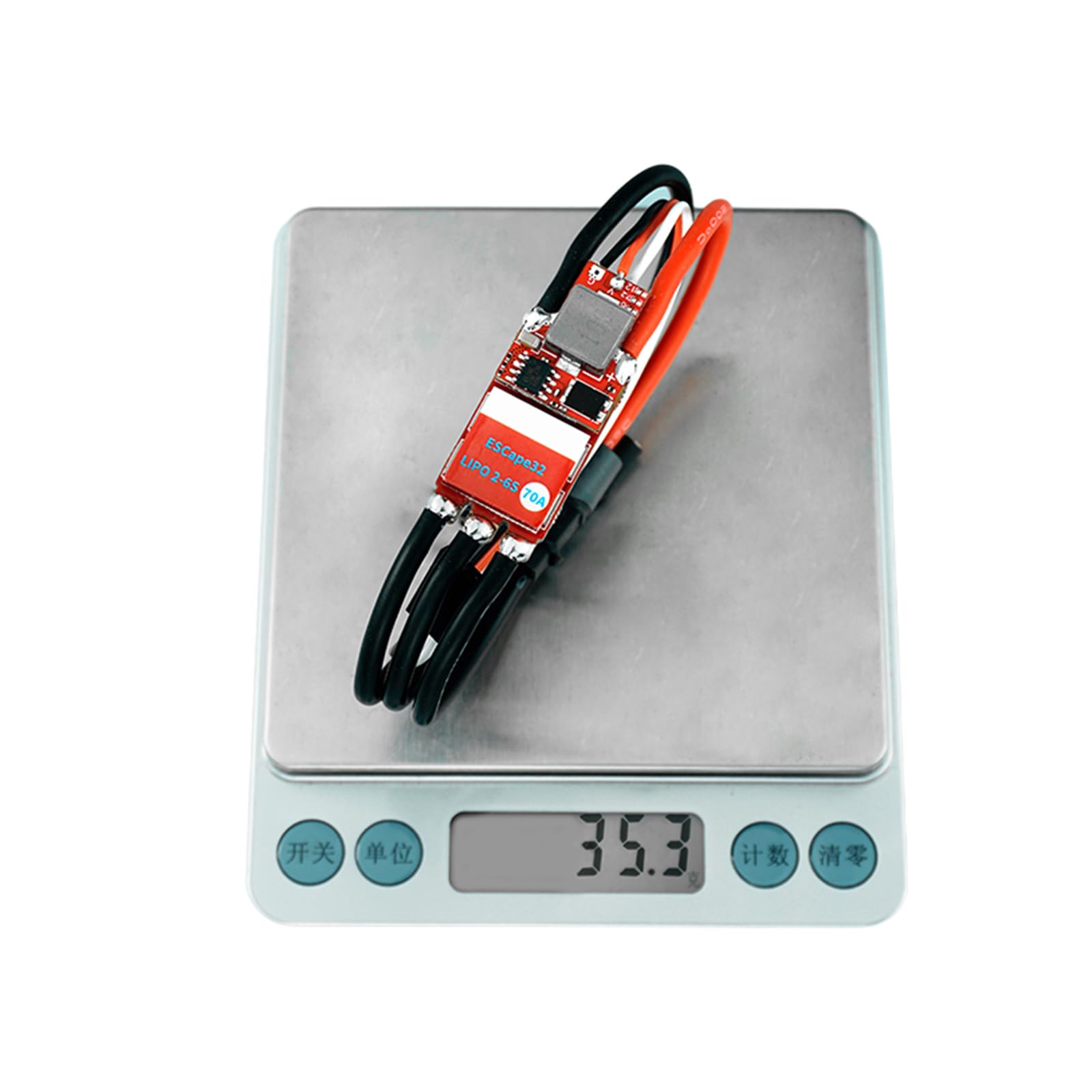 Bürstenloser ESC 2-6S Lipo, 70A Elektrischer Geschwindigkeitsregler 128KHz XT60 Stecker für RC Motor, ESC mit 5V 4A BEC für RC Raupenwagen, RC Auto Schiff Modelle - ESCape32