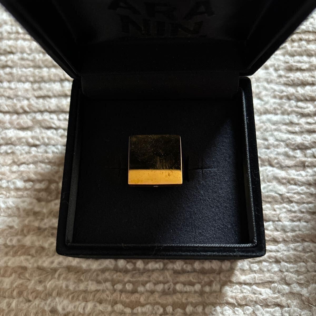Amazon.co.jp: MADARANINGEN マダラニンゲン『ENGRED GOLD SQUARE RING 