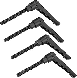 Adjustable Fixing Handle, 4PCS Universal Locking Metal Machine Knobs M8 Male Thread Hand Lever (80MM)