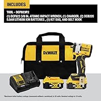 Vista 2 de DEWALT DCF923P2 ATOMIC 20V MAX* 3/8 pulgadas Llave de impacto inalámbrica con kit de yunque de anillo de cerdo