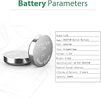 Vista 2 de LiCB 20 Pack SR927SW 395 399 AG7 Battery 1.5V Watch