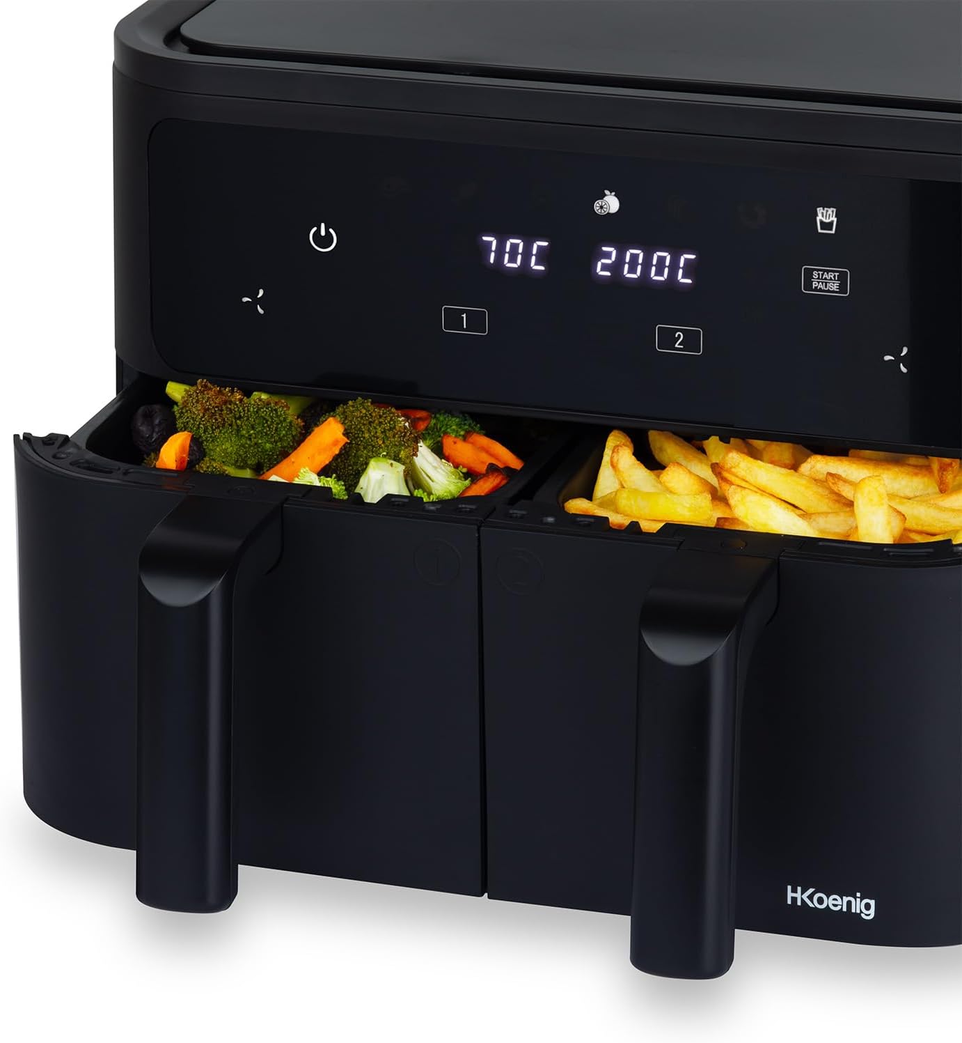 Close-up of H.Koenig FRY900 Air Fryer control panel