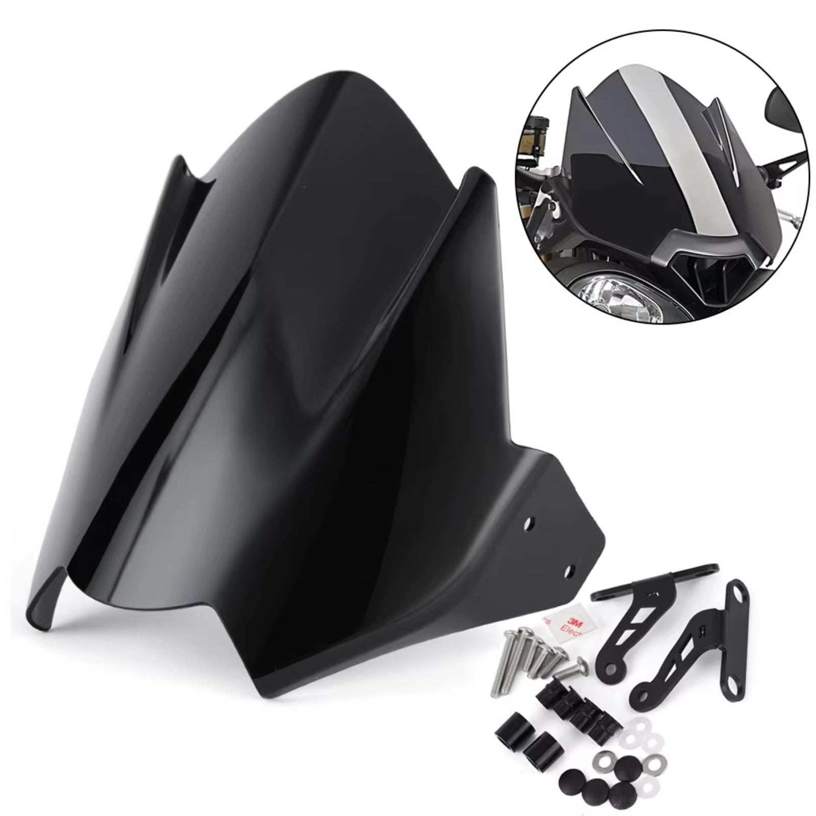 Bulle Moto Compatible Avec Triumph Pour Street Pour Triple 765 RS 2017 2018 2019 Pare-brise De Moto Déflecteur De Vent Pare-brise