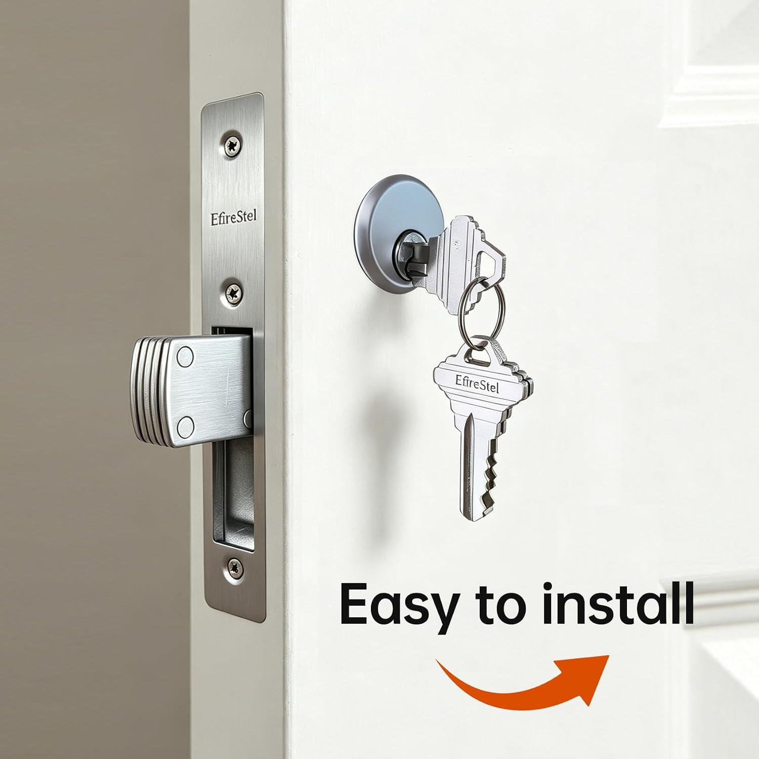 Storefront Mortise Door Lock, Commercial Mortise Lock Set with Lock Cylinder, Double Cylinder Deadbolt for Store Front Door (1-1/8" Backset)