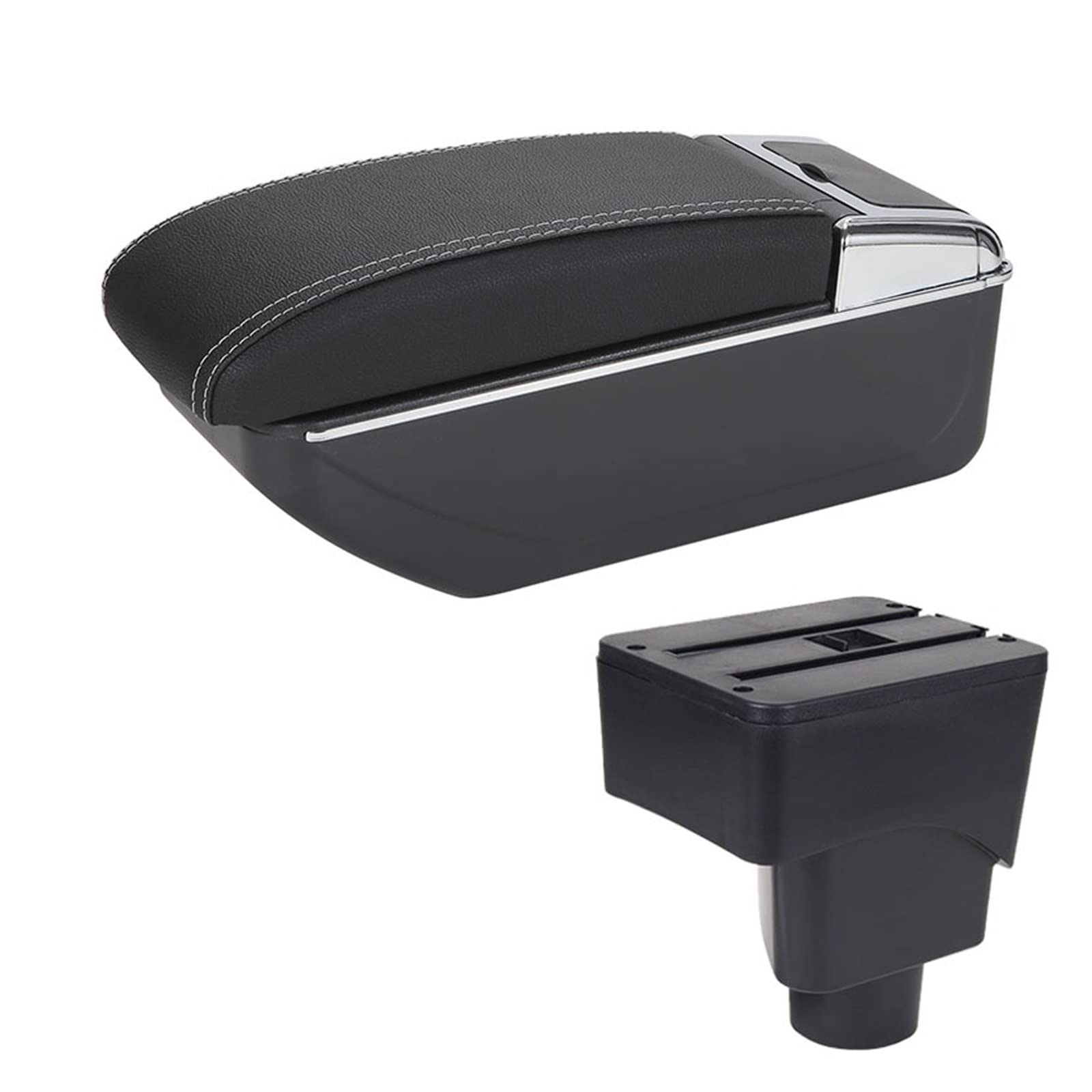 Baiqimv Car Armrest Box Interior Details Retrofit Car Accessories Center Console Storage Box For FORD For EcoSport 2013-2018(D3 NoUSB)