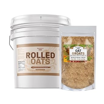 Unpretentious Oat Groats and Rolled Oats Bundle, Various Sizes, Variety of Oats, Hearty Breakfasts