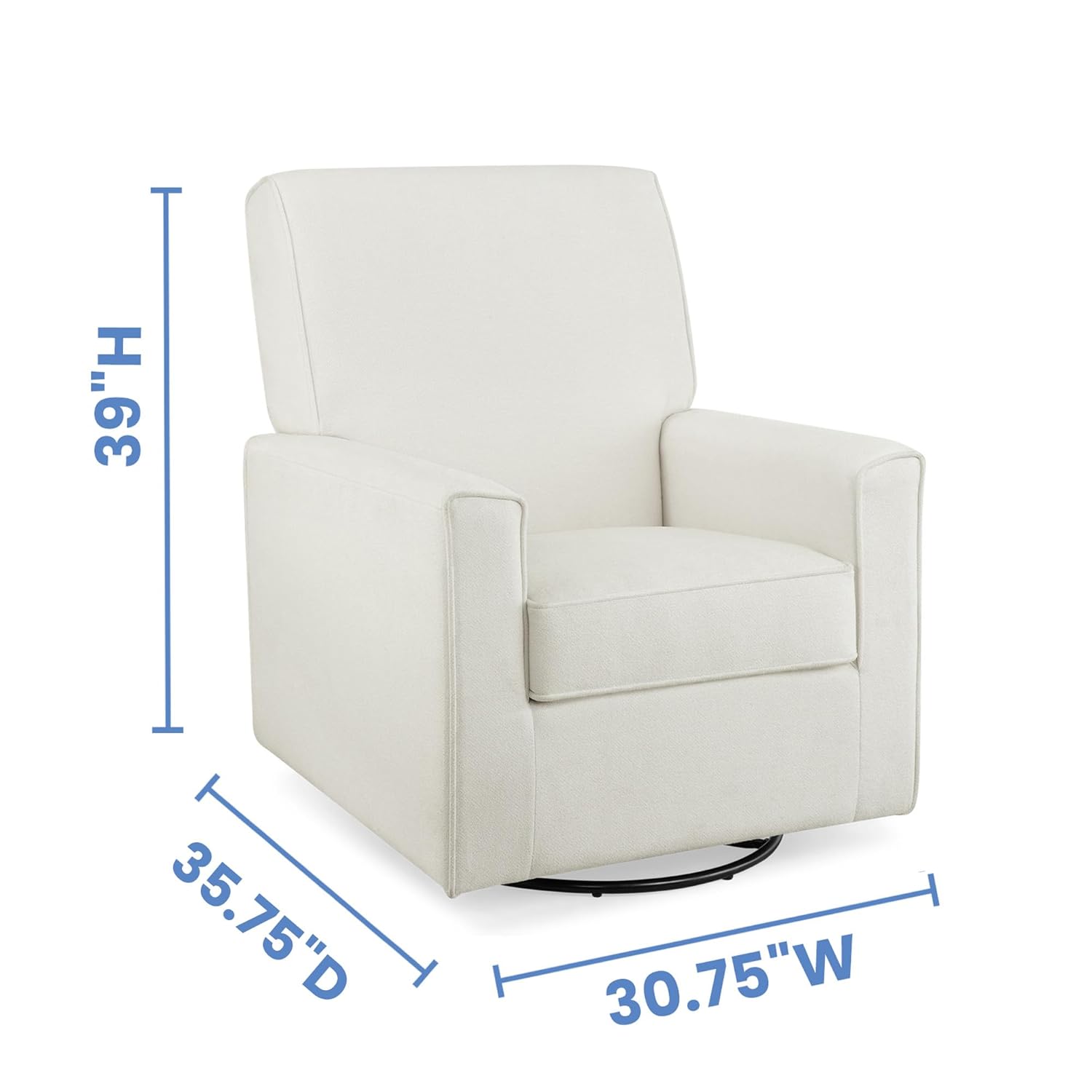 Delta Children Sophie Nursery Glider Swivel Chair with LiveSmart Performance Fabric Fabric, Light Cream image 3 of 10 B0BVJJYNKB